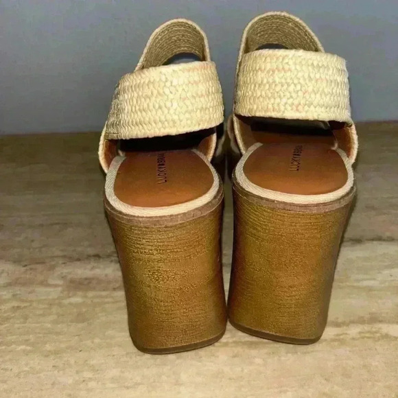 NEW Lucky Brand Delilah Platform Ankle Strap Slingback Wedge Sandals - Picture 5 of 10